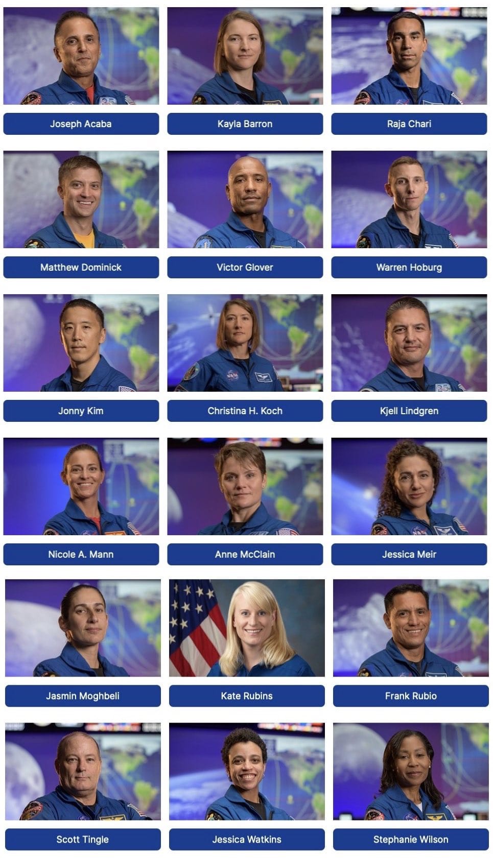 18 astronautes pour la Lune