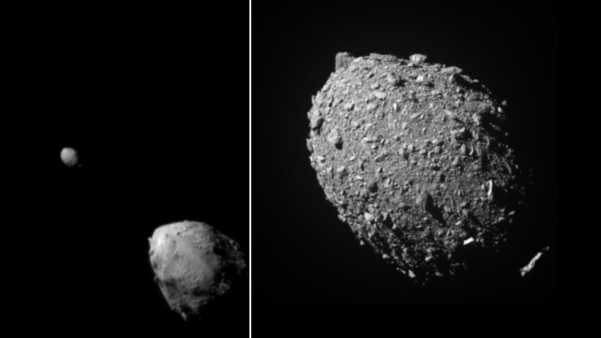 DART percute la lune d’un astéroïde