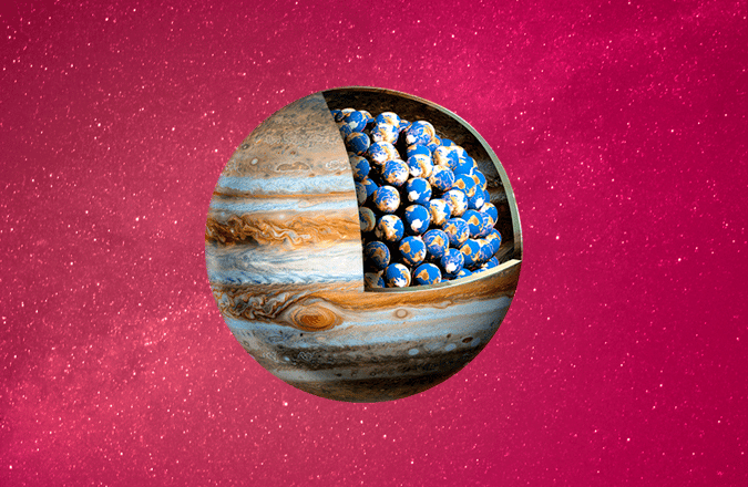 Jupiter pourrait contenir environ 1300 Terres !