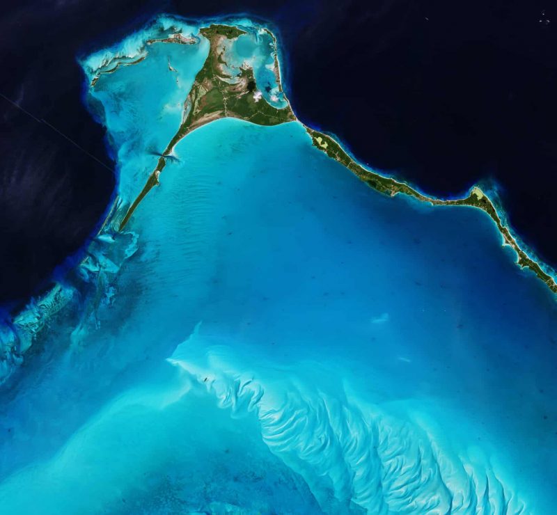 Les îles Egg au Bahamas capturées par Copernicus Sentinel-2B.
 ©ESA