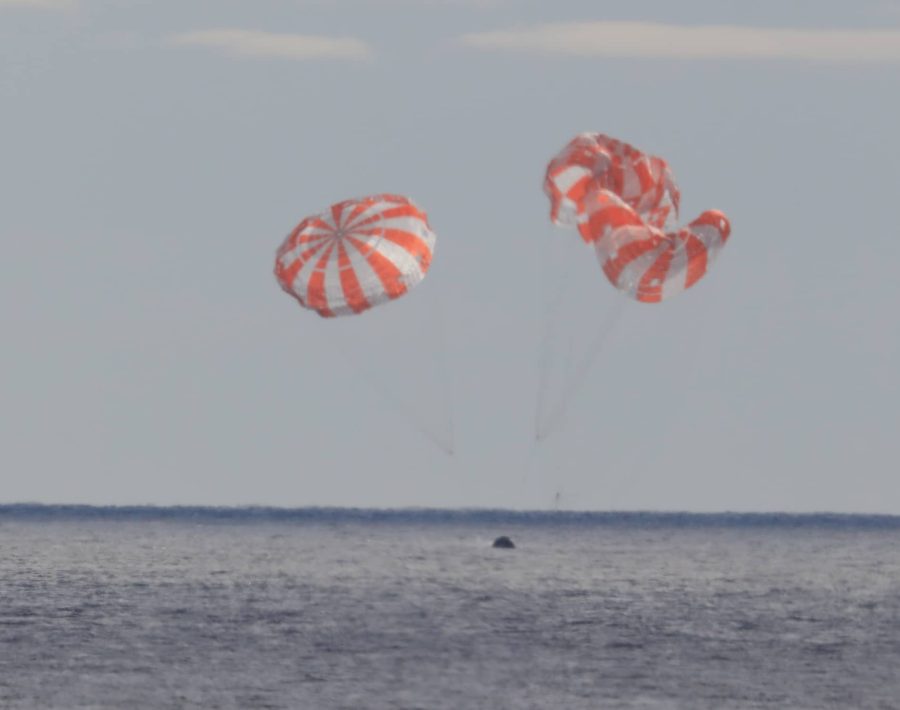 At 12:40 p.m. EST, Dec. 11, 2022, NASA’s Orion spacecraft for the Artemis I mission splashed down in the Pacific Ocean after a 25.5 day mission to the Moon. Orion will be recovered by NASA’s Landing and Recovery team, U.S. Navy and Department of Defense partners aboard the USS Portland ship.