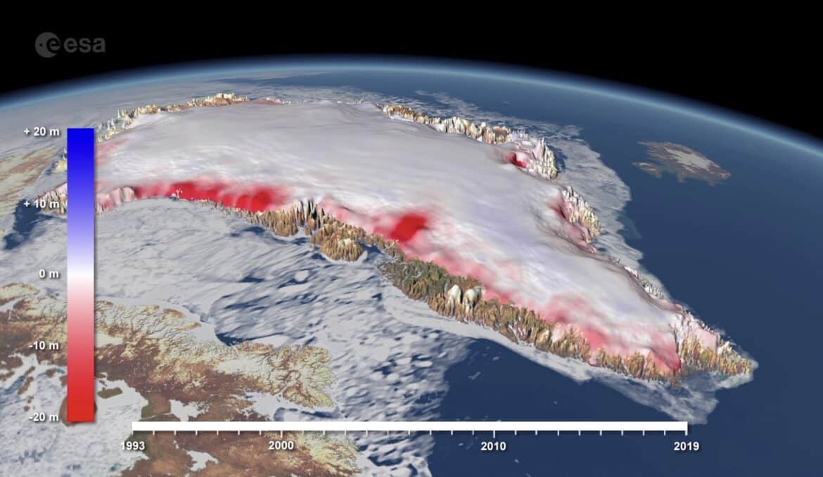 Les satellites mesurent la fonte des glaces du Groenland et de l’Antarctique