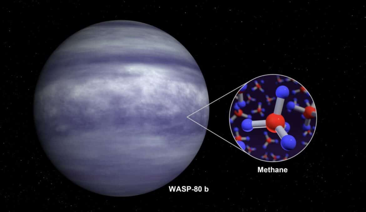 Une exoplanète avec du méthane